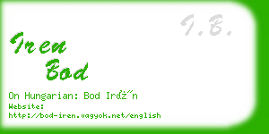 iren bod business card